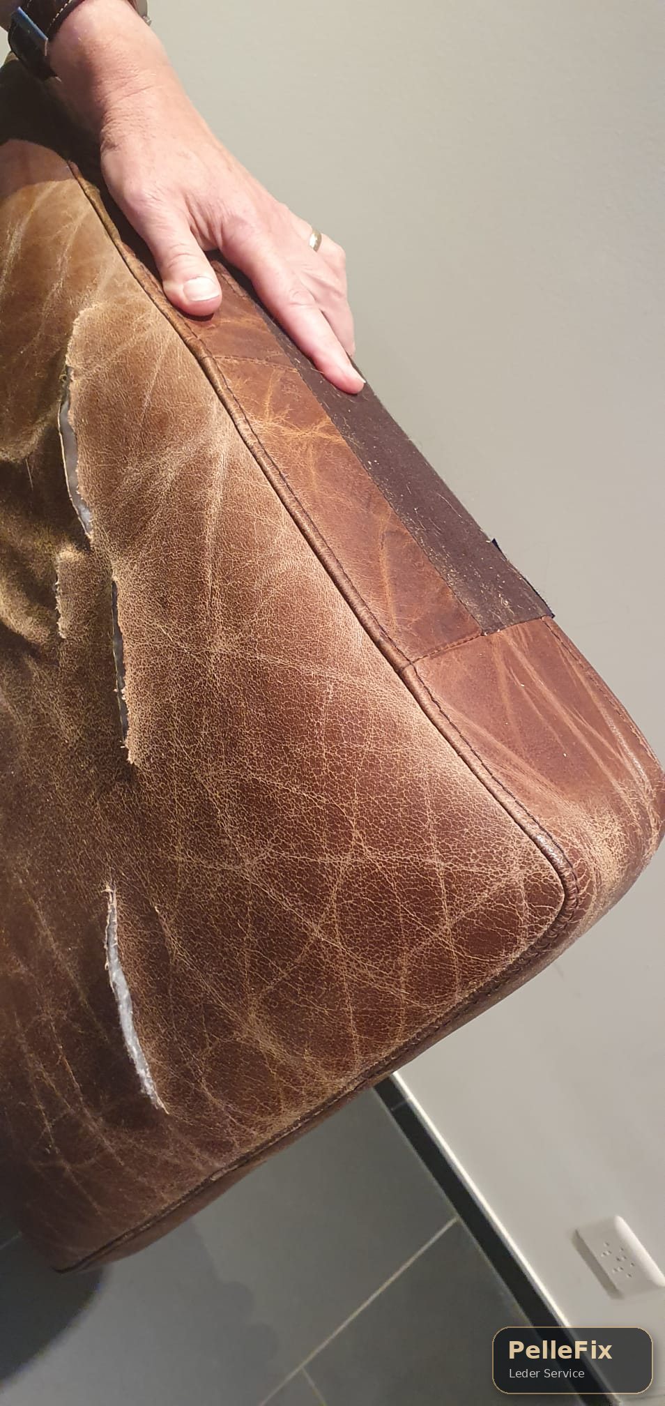 Projektfoto Lederreparatur